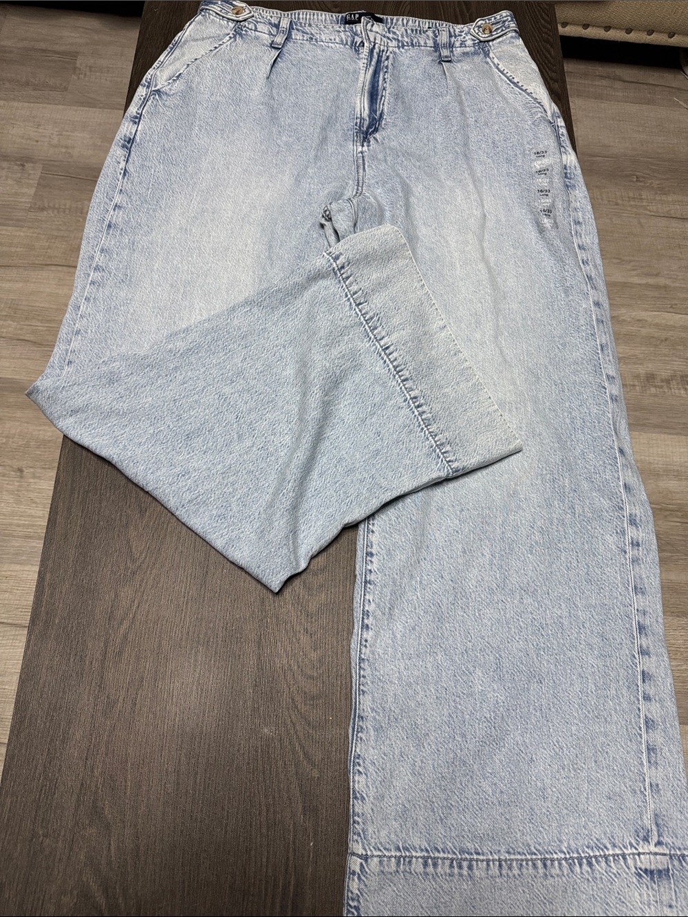 Light Wash Relaxed wide  Jeans- High Rise